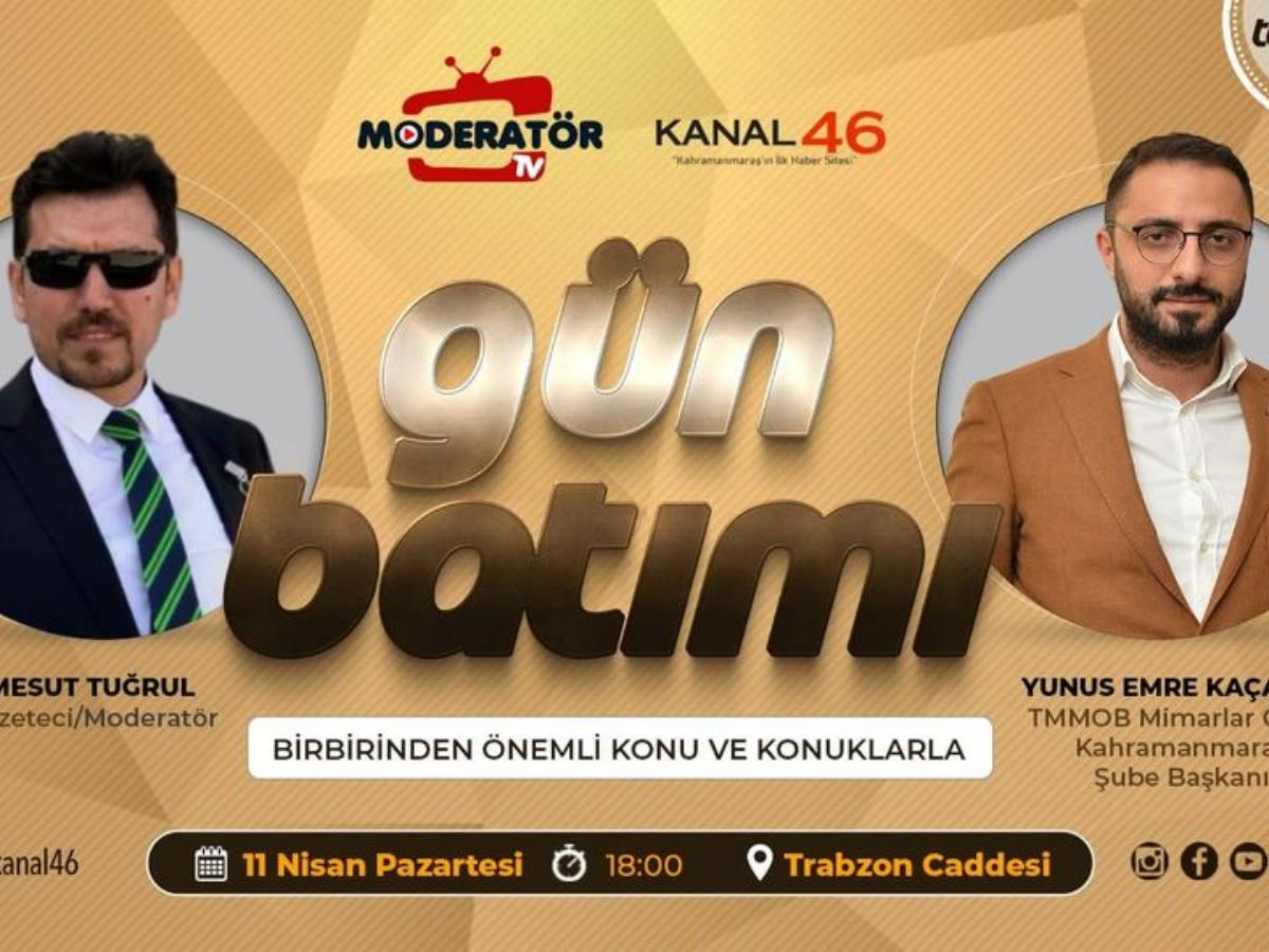 Mimarlar odası 7. Dönem Yönetim Kurulu başkanı Yunus Emre Kaçamaz  Moderatör TV'nin hazırlayıp su...