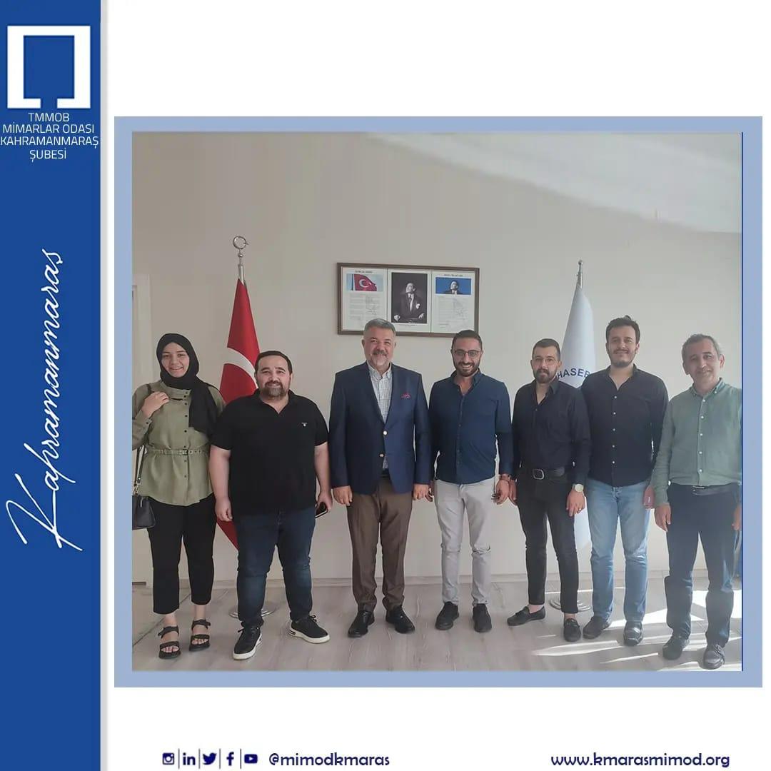 Kahramanmaraş SMMMO Başkanı Abdullah KALIN'a hayırlı olsun ziyareti