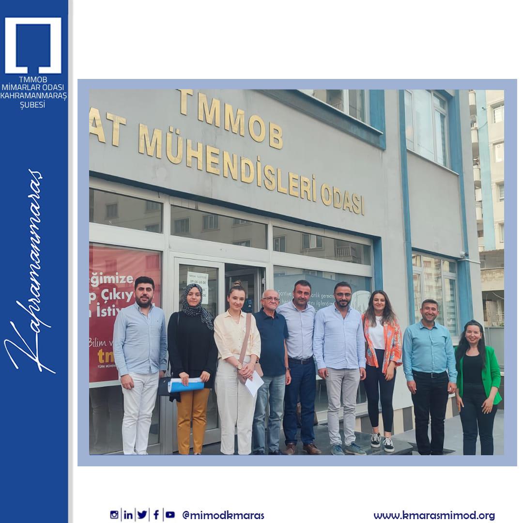 TMMOB İnşaat Mühendisleri Odası Kahramanmaraş İl Temsilciliği ev sahipliğinde 7 nolu İKK toplantı...
